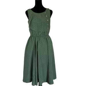 Murtlewood of California Womens Sleeveless Dress Size‎ S Green Retro Rockabilly